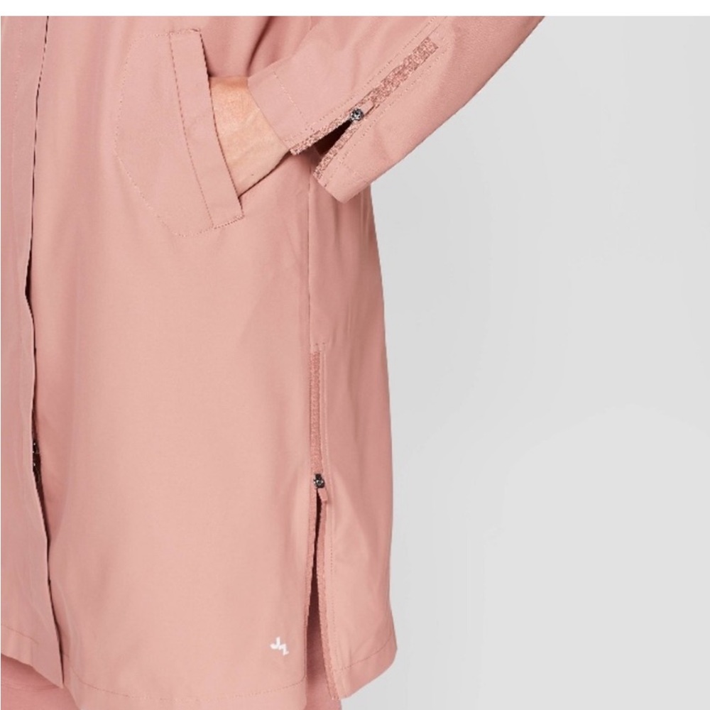 Target Joylab Mauve Pink Rain Coat Trench Coat Zip Up Gem